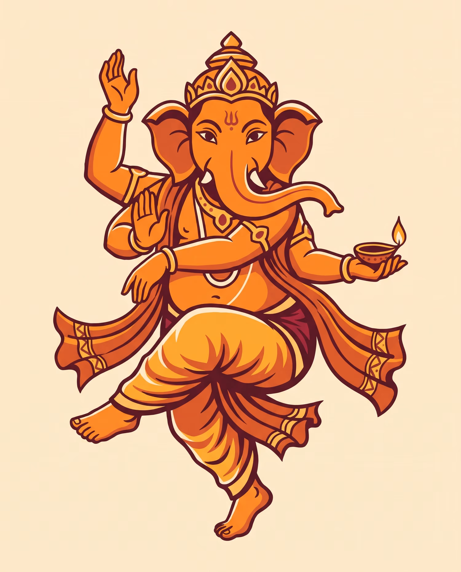 The Lamp Dance. Dancing · Terracotta · Flowing trunk