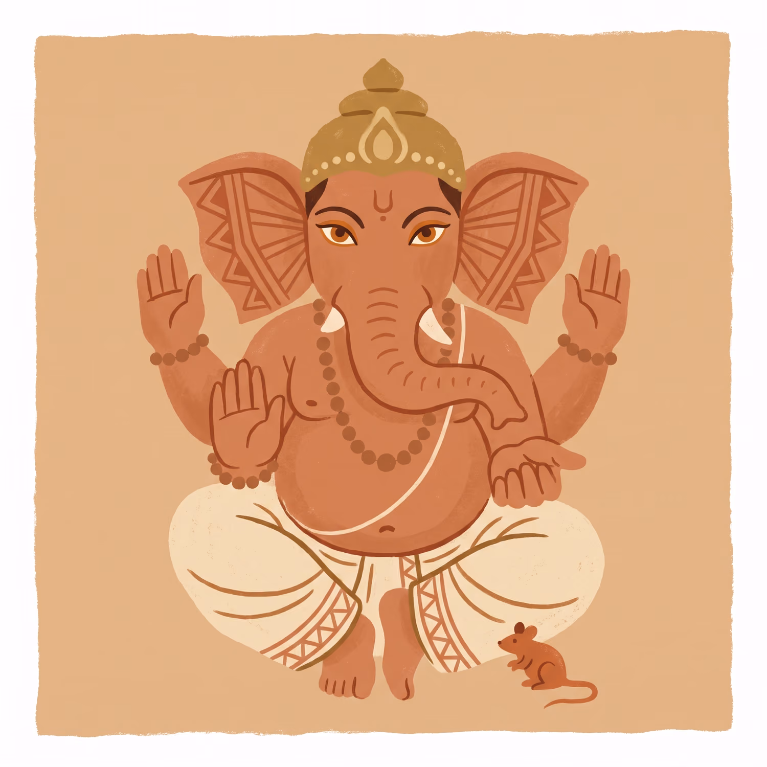 Rose Clay, Seated. Meditative · Natural Clay · Right trunk