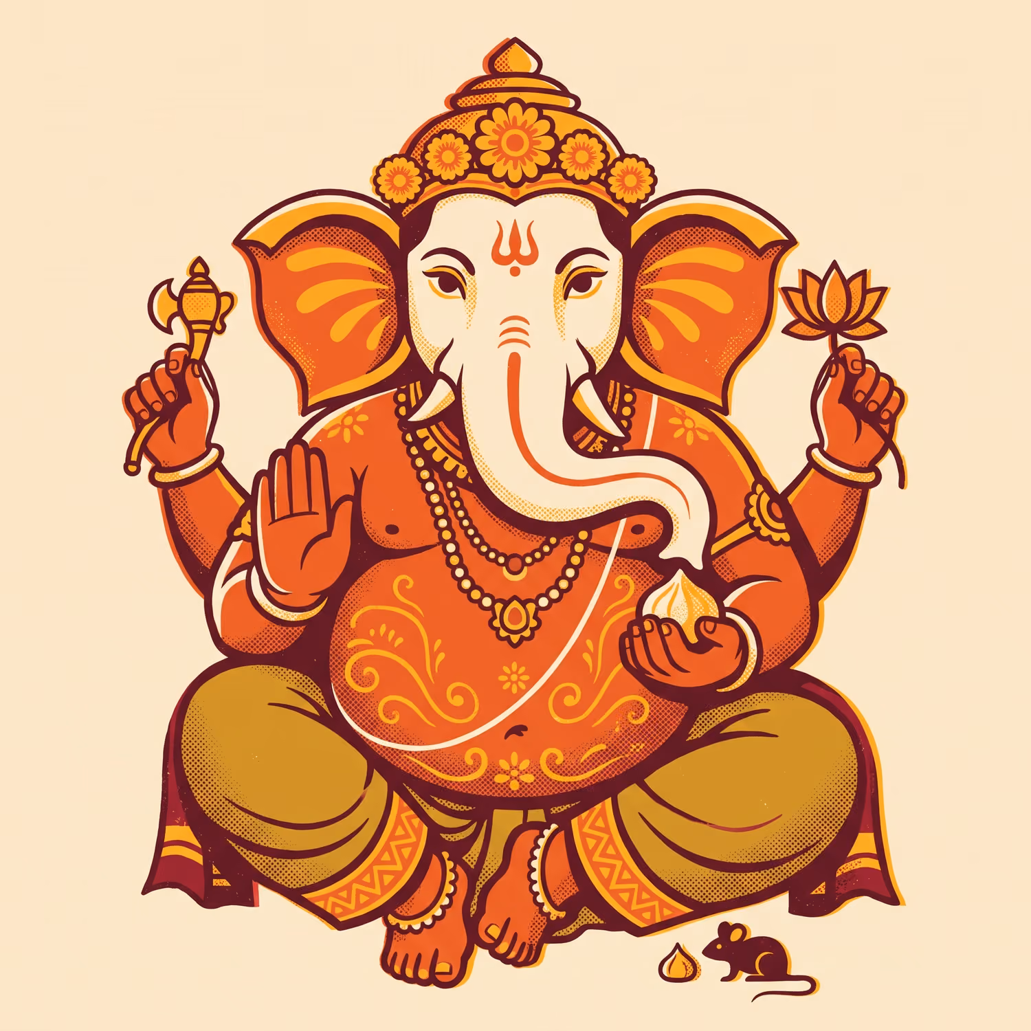 Halftone Vermilion. Sitting · Terracotta · Right trunk