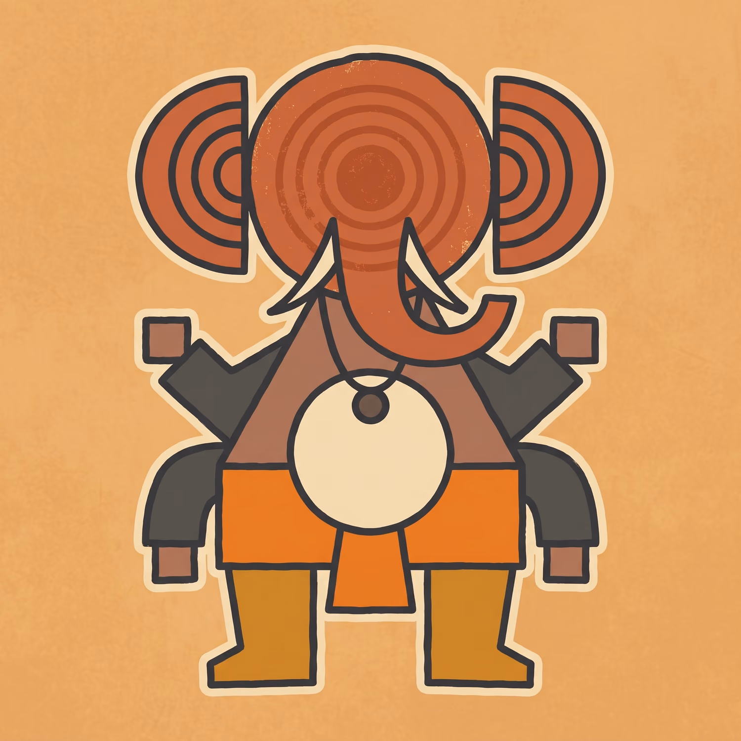 Ganesha as Architecture. Overflow · Terracotta · Geometric trunk