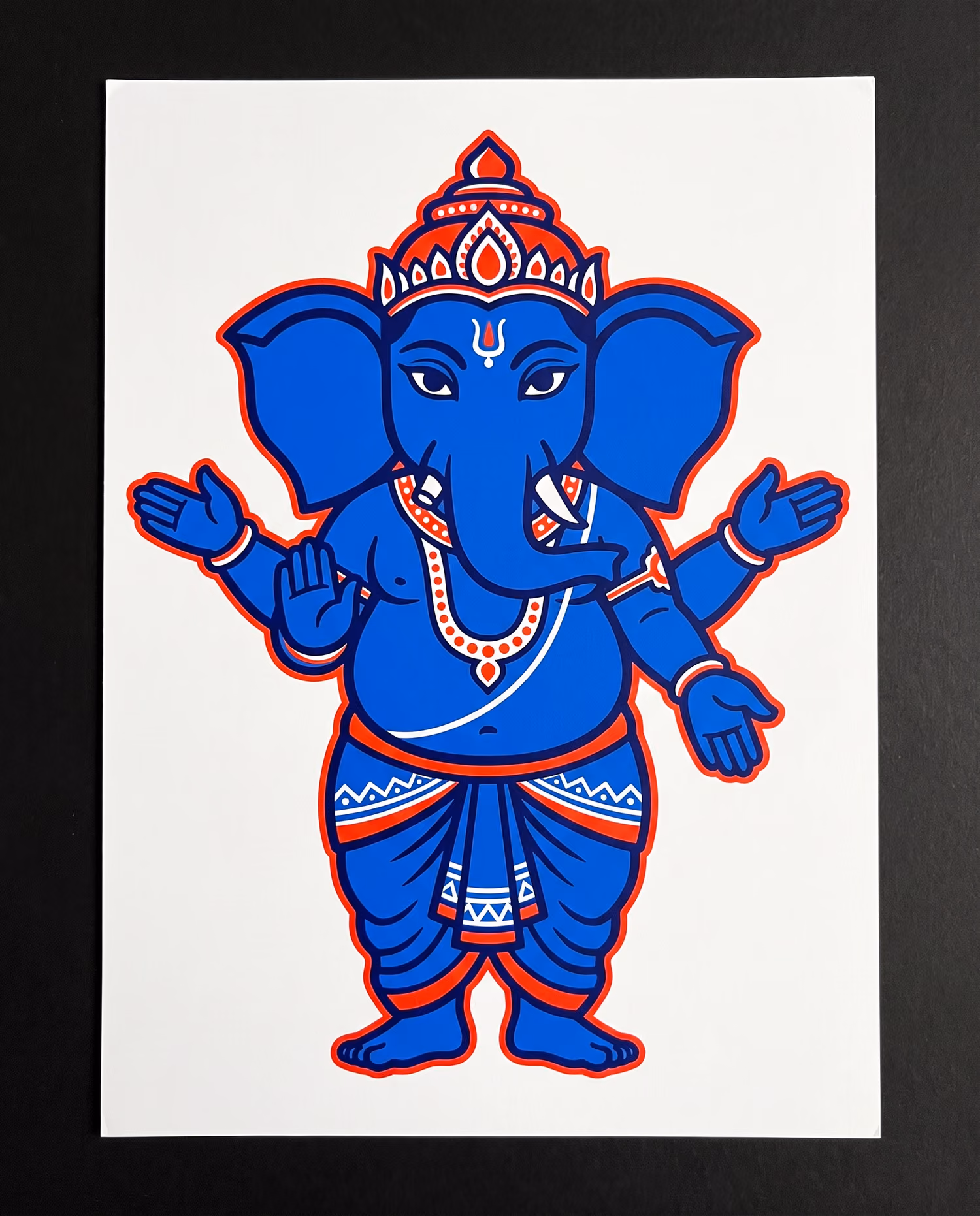Two-Colour Screenprint. Standing · Shadu · Right trunk
