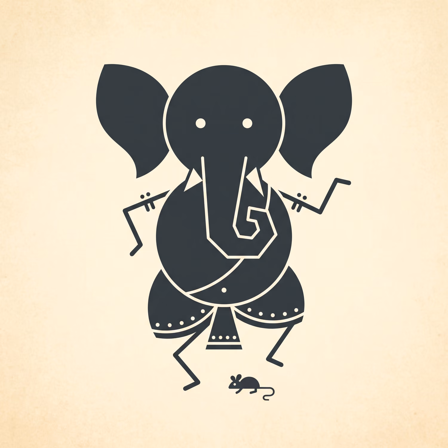 Ganesha in Silhouette. Overflow · Bronze · Geometric trunk