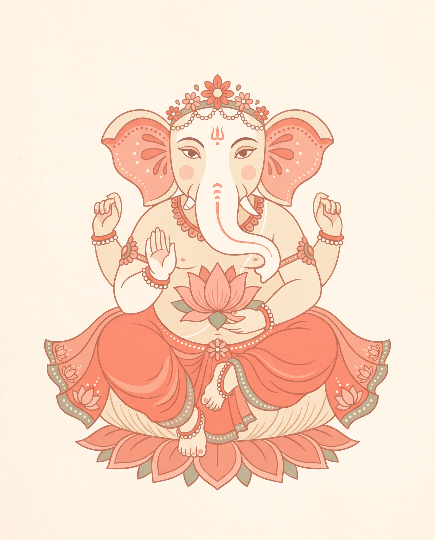 Lotus in the Lap. Sitting · Shadu · S-shaped trunk