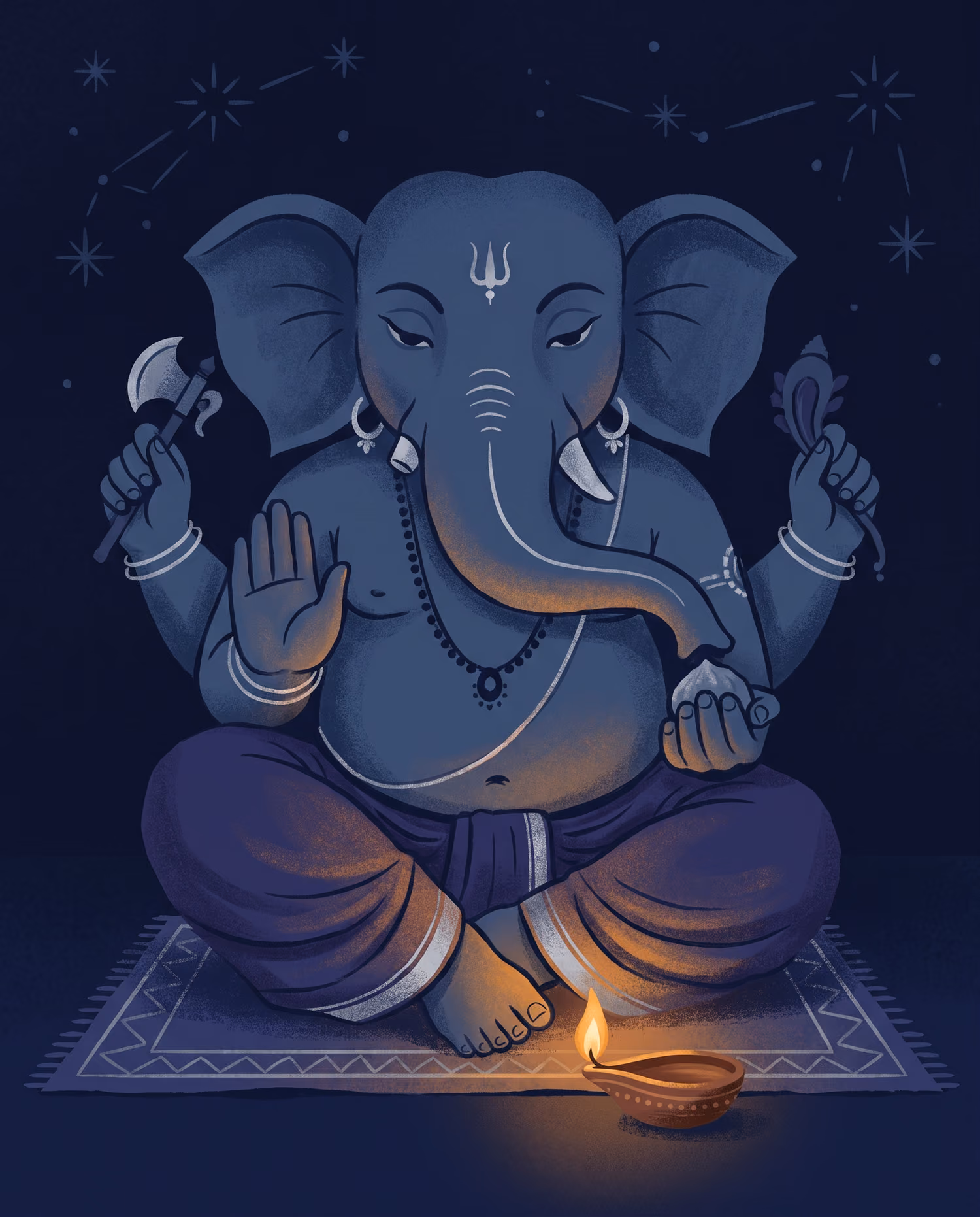 Night Vigil. Meditative · Stone · Flowing trunk