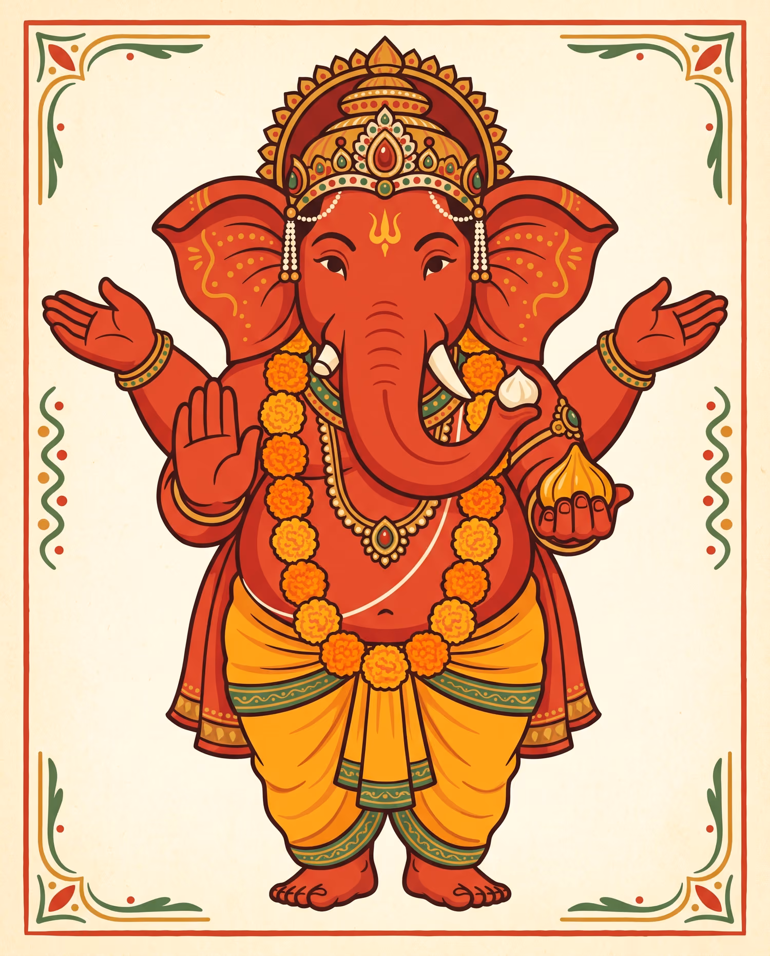 Scarlet, Arms Open. Standing · Terracotta · Right trunk